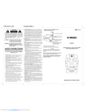 Curtis CR1345 Operating Instructions