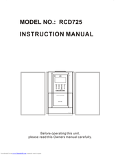 Curtis RCD725 Instruction Manual