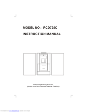 Curtis RCD725C Instruction Manual