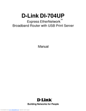 D-link Express EtherNetwork DI-704UP Manual