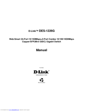 D-link DES-1226G Manual