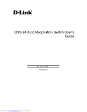 D-link DSS-24+ User Manual