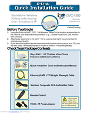 D-link DVC-1100 Quick Installation Manual