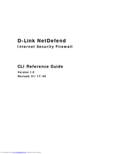 D-link NetDefend DFL-CP310 Cli Reference Manual