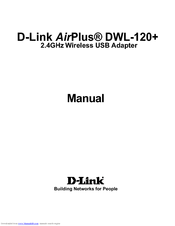 D-link AirPlus DWL-120+ Manual