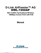 D-link DWL-7200AP - AirPremier AG - Wireless Access Point Manual