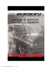 Orion ORION 4004 Owner's Manual