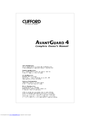 Clifford AvantGuard 4 Owner's Manual