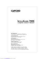 Clifford IntelliGuard 7000 Complete Owner's Manual