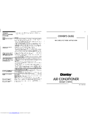 Danby DAC10033TTW Owner's Manual