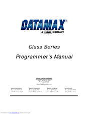 Datamax A-Class A-4606 Programmer's Manual