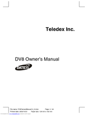 DateXX DV8 Owner's Manual