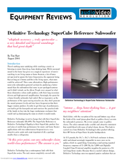 Definitive Technology SuperCube Reference Brochure