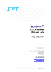 IVT BlueSoleil 3.2.3.5 Release Note