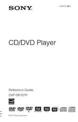 Sony DVP-SR101P/B - Progressive Scan Dvd Player Reference Manual