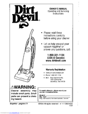 Dirt Devil M085610 Owner's Manual