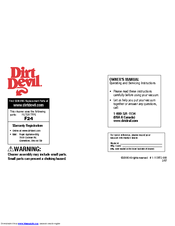 Dirt Devil M130000 Owner's Manual