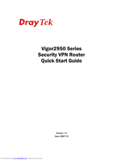 Draytek Vigor 2950Gi Quick Start Manual