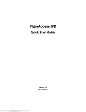 Draytek Vigor VigorAccess IVD Quick Start Manual