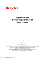 Draytek VigorPro 5300 User Manual