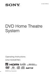 Sony DAV-HDX287 Operating Instructions Manual