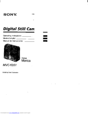 Sony Mavica MVC-FD51 Operating Instructions Manual