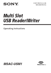 Sony MSAC-USM1 Operating Instructions Manual