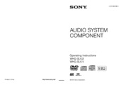Sony WHG-SLK1i - Audio System Component Operating Instructions Manual