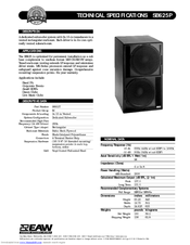 Eaw SB625P Technical Specifications