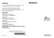 Sony PRS-350SC - Reader Pocket Edition&trade Quick Start Manual