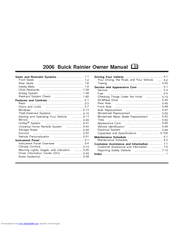 Buick 2006 Rainier Maintenance Manual