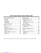 Buick 2007 Rainier Owner's Manual