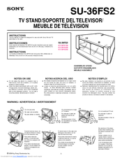 Sony KV-36FS100 Instructions: TV stand  (primary ) Instructions Manual