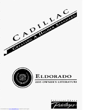 Cadillac 1995 Eldorado Owners Literature