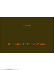 Cadillac 2000 Catera Owner's Manual