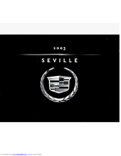 Cadillac 2003 Seville Owner's Manual