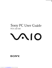 Sony PCV-150 - Vaio Desktop Computer User Manual