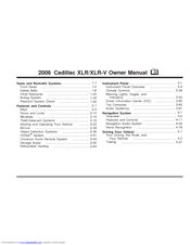 Cadillac 2008 XLR Owner's Manual