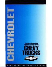 Chevrolet 1996 Astro Owner's Manual