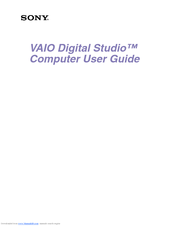 Sony VAIO Digital Studio PCV-RX730 User Manual
