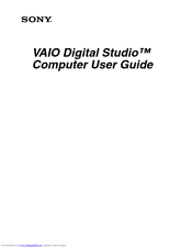 Sony VAIO Digital Studio PCV-RX690G User Manual