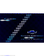 Chevrolet 1997 Cavalier Owner's Manual