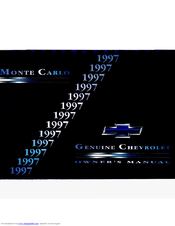 Chevrolet 1997 Monte Carlo Owner's Manual