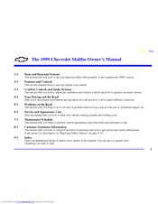Chevrolet 1999 Malibu Owner's Manual