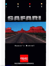 GMC 1993 Safari Owner's Manual