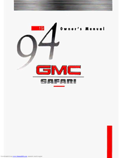 GMC 1994 Safari Passenger Owner's Manual
