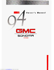 GMC 1994 Sonoma Owner's Manual