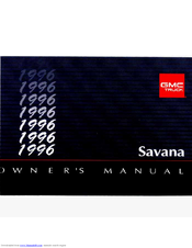 GMC 1996 Savana Van Owner's Manual