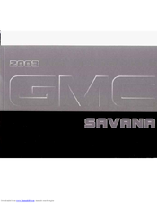 GMC 2003 Savana Van Owner's Manual