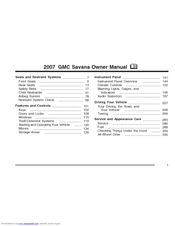 GMC 2007 Savana Owner's Manual